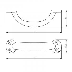 Möbelgriff 115mm Mattschwarz (0023.881101) | hanse-Griff.de