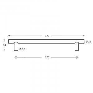 Möbelgriff Ø12x178mm Edelstahl gebürstet (0035.897732) | hanse-Griff.de