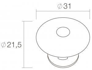 Möbelknauf Rund/Sonne ø30mm Messing brüniert (0024.847931) | hanse-Griff.de