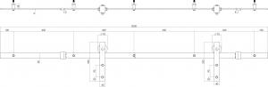 Schiebetürsystem 2000mm, Rollen 290 mm Antik (0025.450101) | hanse-Griff.de