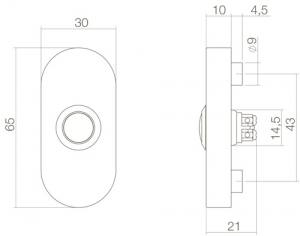 Intersteel Türklingel Oval Mattschwarz