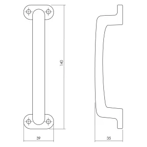 Möbelgriff 140 mm Mattschwarz (0023.561591) | hanse-Griff.de