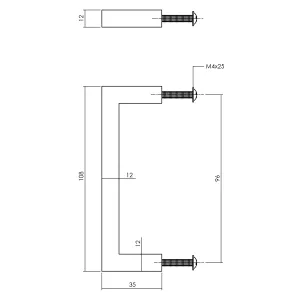 Möbelgriff Vierkant 12x12x108mm Edelstahl gebürstet (0035.892700) | hanse-Griff.de