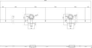 Schiebetürsystem 2000mm Rollen mit offenem Rad 155mm Edelstahl (0035.450122) | hanse-Griff.de