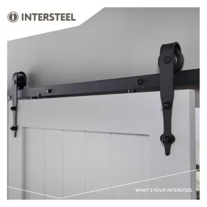 Schiebetürsystem 2000mm Rollen Pfeil 290mm mattschwarz (0023.450124) | hanse-Griff.de