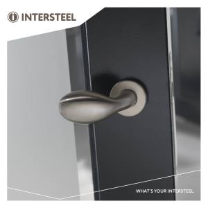 Türknauf Tropfenform auf Rosette Nickel matt | Intersteel